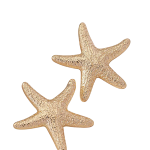 ARETES EN FORMA DE ESTRELLA DE MAR COLOR DORADO